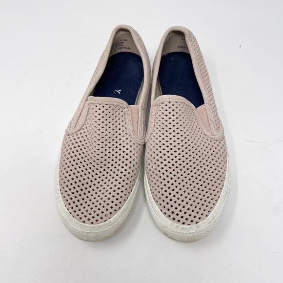 Sperry Womens 6.5 Rose Pink Seaside Perforated Leather Slip On Sneaker Shoe - Picture 5 of 12